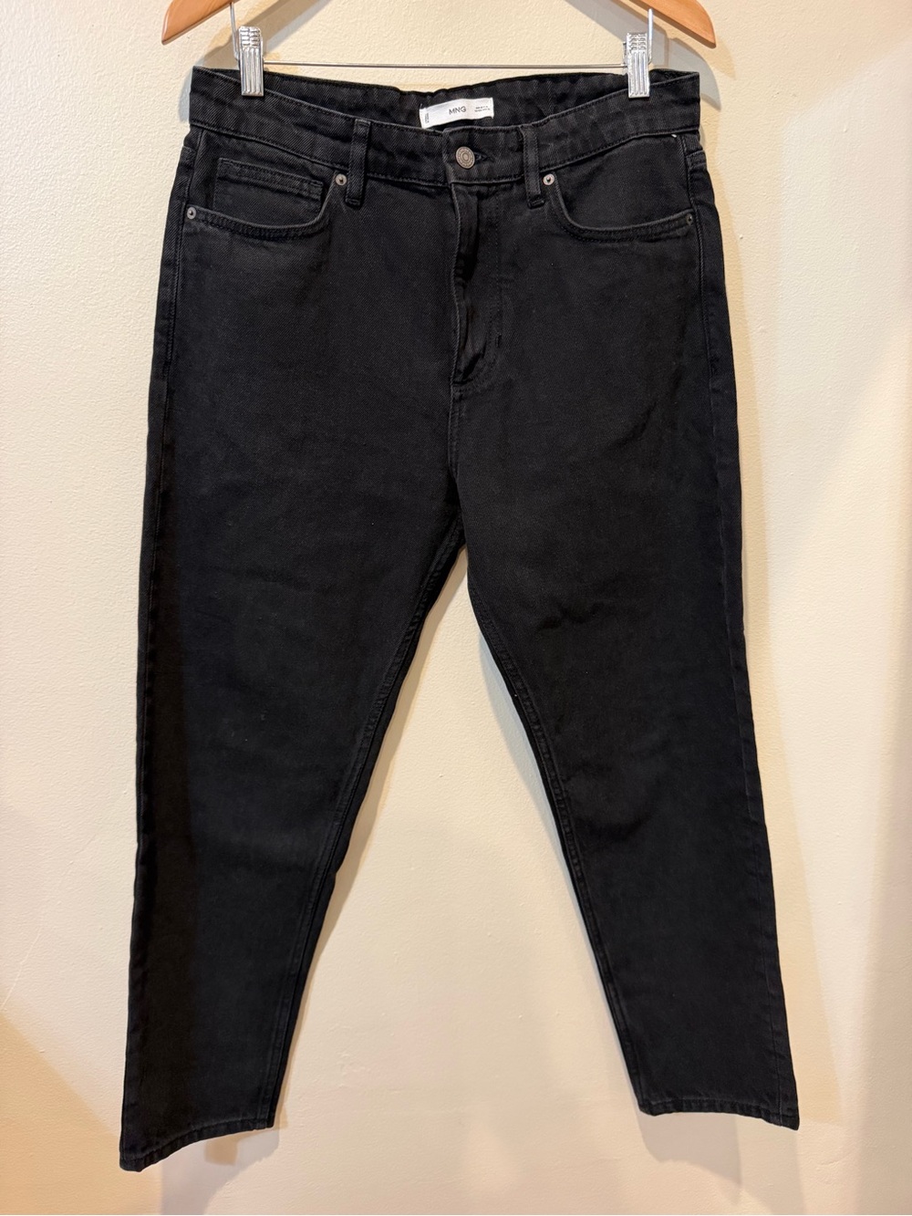 Mango Black Straight-Leg Men's Jeans